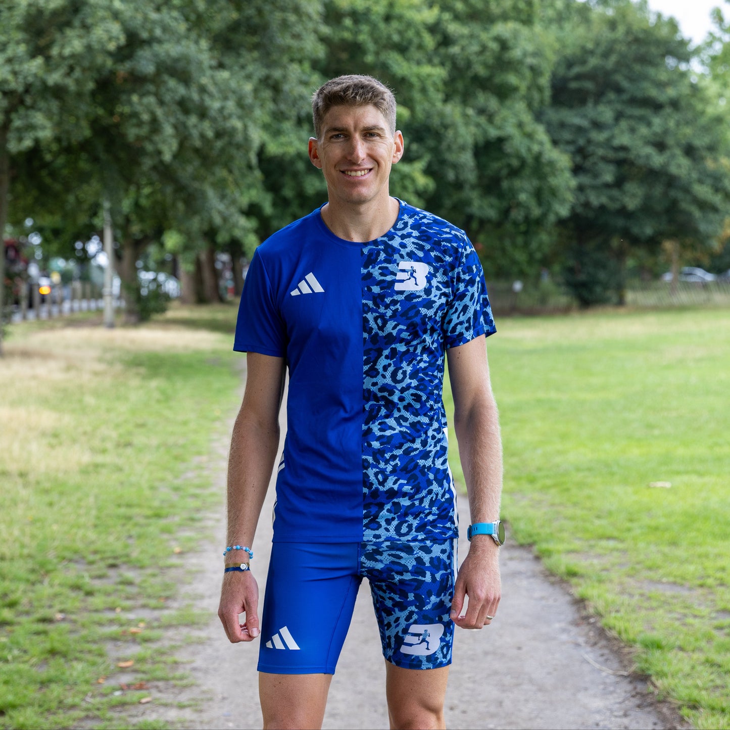 Mens Adizero Leopard Running T-Shirt