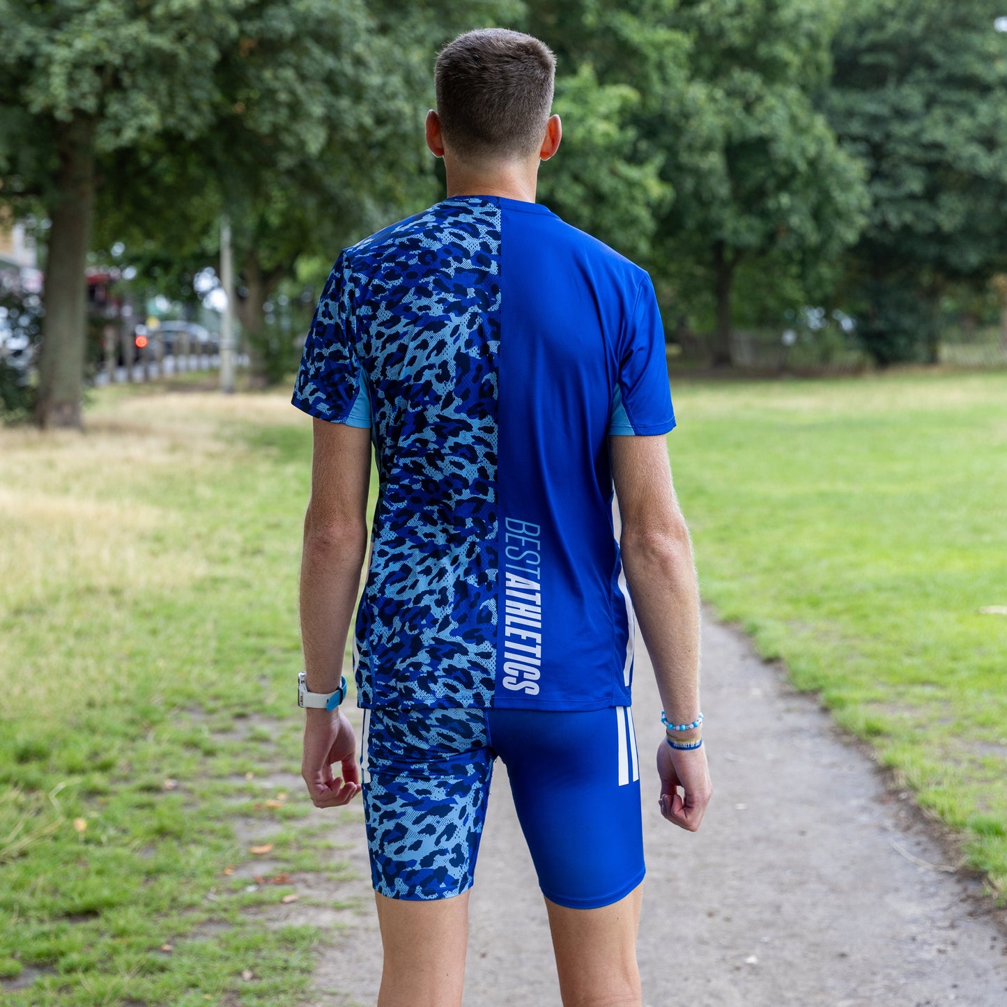 Mens Adizero Leopard Running T-Shirt