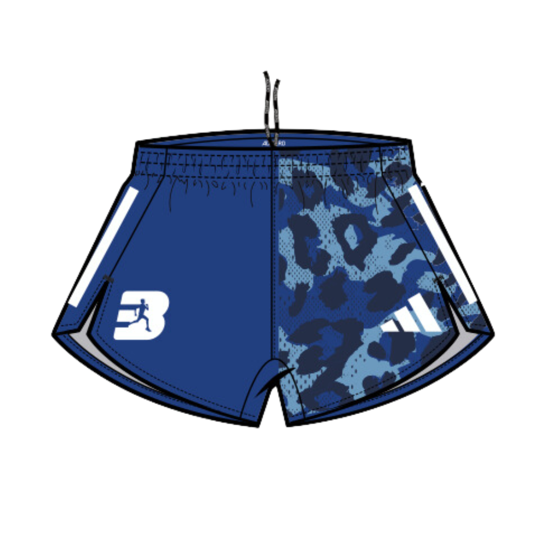 Mens Adidas Running Split Shorts (Leopard Print)