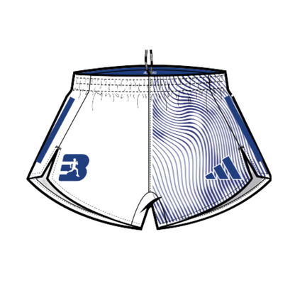 Mens Adidas Running Split Shorts (Swirl Print)