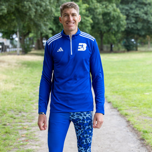 Men's Best Athletics Adidas Quarter Zip Top (Blue)