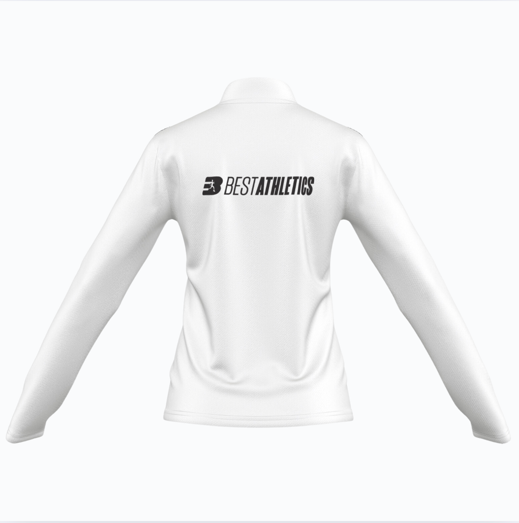 Women's Best Athletics Adidas Quarter Zip (White) Pre-Order