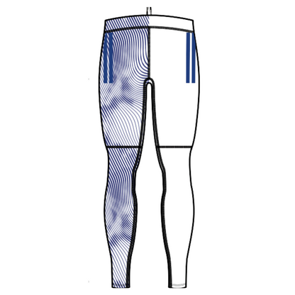 Mens Best Athletics Long Running Tights (Swirl Print)