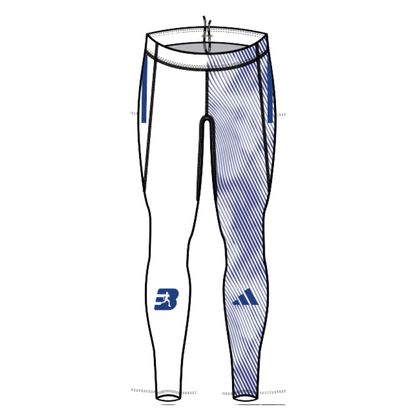 Mens Best Athletics Long Running Tights (Swirl Print)