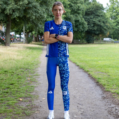 Womens Best Athletics Leopard Long Running Tights