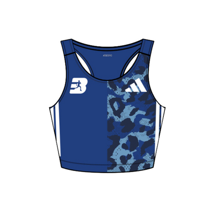 Womens Adizero Running Crop Top (Leopard Print)