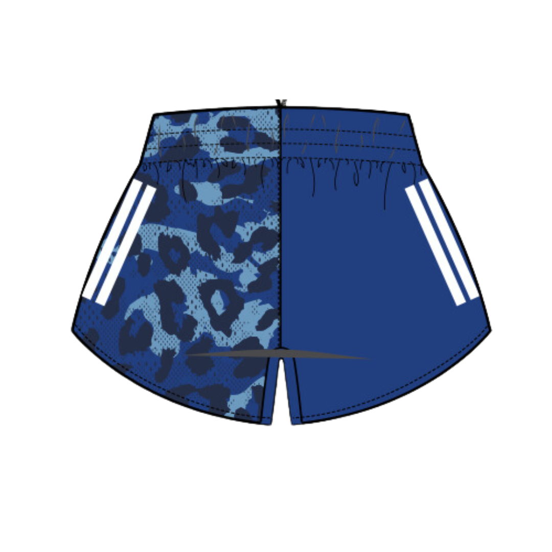 Womens Adidas Running Split Shorts (Leopard Print)